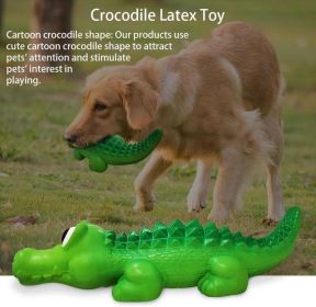 Latex Alligator Pet Dog Toy Teething Squeak Toysfor Small Dogs Durable Training Teeth CleaningChew Toys Pet Interactive Game Supplies Vocalchuck It In