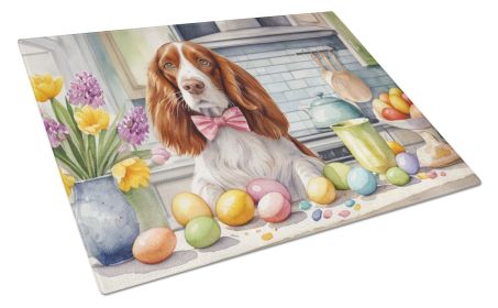 NEW Decorating Easter Welsh Springer Spaniel Glass Cutting Board Decorative Tempered Glass Kitchen Cutting and Serving Board Large Size Chopping Board