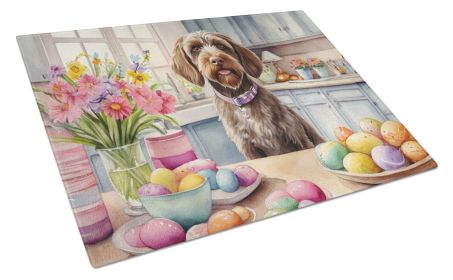 NEW Decorating Easter Wirehaired Pointing Griffon Glass Cutting Board Decorative Tempered Glass Kitchen Cutting and Serving Board Large Size Chopping
