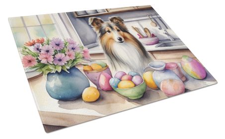 NEW Decorating Easter Sheltie Glass Cutting Board Decorative Tempered Glass Kitchen Cutting and Serving Board Large Size Chopping Board