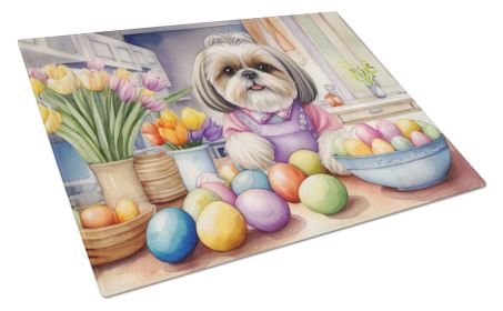NEW Decorating Easter Shih Tzu Glass Cutting Board Decorative Tempered Glass Kitchen Cutting and Serving Board Large Size Chopping Board