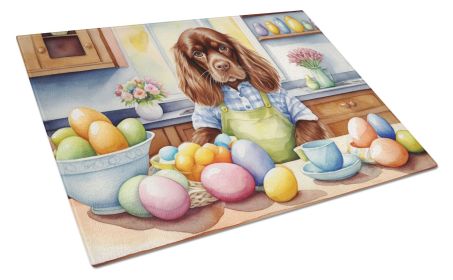 NEW Decorating Easter Sussex Spaniel Glass Cutting Board Decorative Tempered Glass Kitchen Cutting and Serving Board Large Size Chopping Board