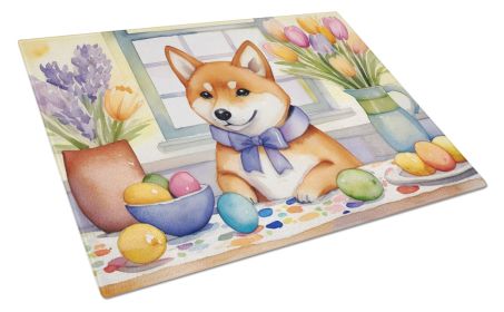 NEW Decorating Easter Shiba Inu Glass Cutting Board Decorative Tempered Glass Kitchen Cutting and Serving Board Large Size Chopping Board