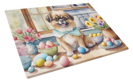 NEW Decorating Easter Tibetan Spaniel Glass Cutting Board Decorative Tempered Glass Kitchen Cutting and Serving Board Large Size Chopping Board