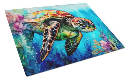 NEW Loggerhead Sea Turtle Glass Cutting Board Decorative Tempered Glass Kitchen Cutting and Serving Board Large Size Chopping Board