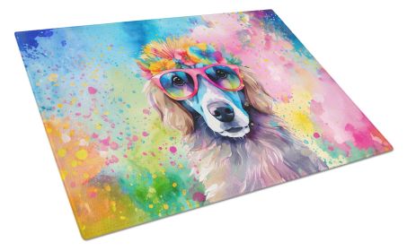 NEW Poodle Hippie Dawg Glass Cutting Board Decorative Tempered Glass Kitchen Cutting and Serving Board Large Size Chopping Board