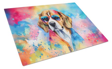 NEW Beagle Hippie Dawg Glass Cutting Board Decorative Tempered Glass Kitchen Cutting and Serving Board Large Size Chopping Board