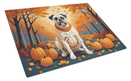 NEW White Boxer Fall Glass Cutting Board Decorative Tempered Glass Kitchen Cutting and Serving Board Large Size Chopping Board