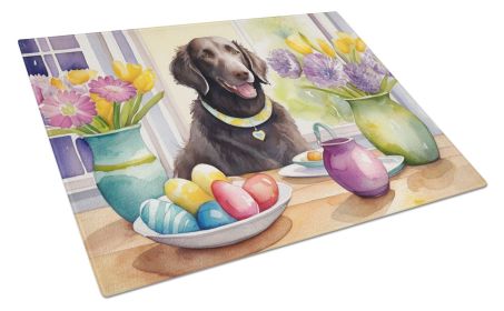 NEW Decorating Easter Curly-Coated Retriever Glass Cutting Board Decorative Tempered Glass Kitchen Cutting and Serving Board Large Size Chopping Board
