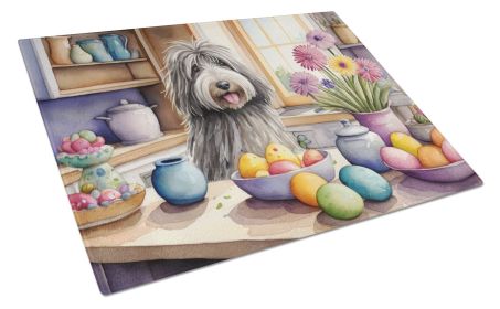 NEW Decorating Easter Bergamasco Sheepdog Glass Cutting Board Decorative Tempered Glass Kitchen Cutting and Serving Board Large Size Chopping Board