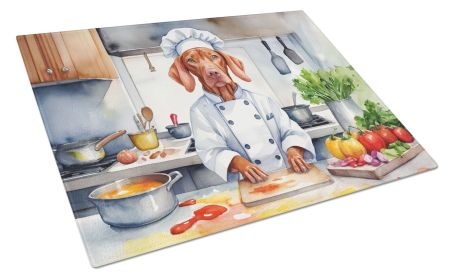 NEW Vizsla The Chef Glass Cutting Board Decorative Tempered Glass Kitchen Cutting and Serving Board Large Size Chopping Board