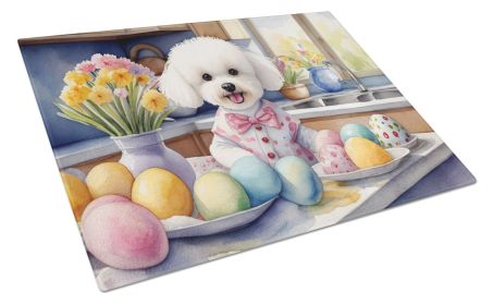 NEW Decorating Easter Bichon Frise Glass Cutting Board Decorative Tempered Glass Kitchen Cutting and Serving Board Large Size Chopping Board