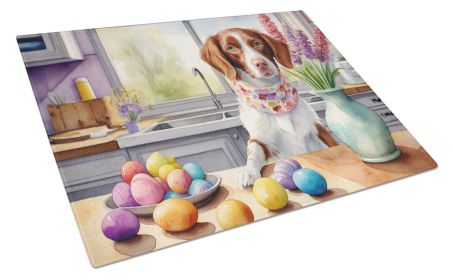 NEW Decorating Easter Brittany Spaniel Glass Cutting Board Decorative Tempered Glass Kitchen Cutting and Serving Board Large Size Chopping Board