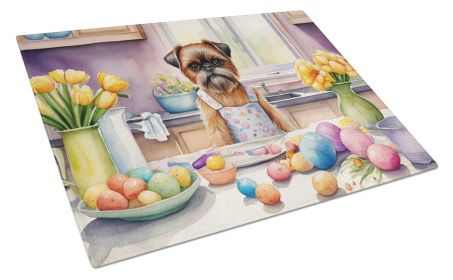 NEW Decorating Easter Brussels Griffon Glass Cutting Board Decorative Tempered Glass Kitchen Cutting and Serving Board Large Size Chopping Board