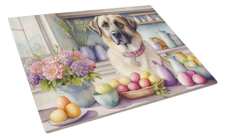 NEW Decorating Easter Anatolian Shepherd Dog Glass Cutting Board Decorative Tempered Glass Kitchen Cutting and Serving Board Large Size Chopping Board