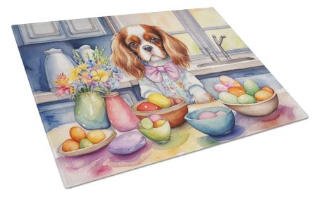 NEW Decorating Easter Cavalier Spaniel Glass Cutting Board Decorative Tempered Glass Kitchen Cutting and Serving Board Large Size Chopping Board