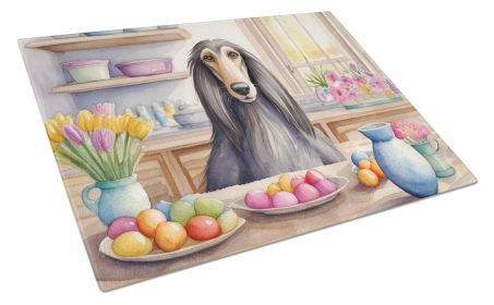 Decorating Easter Afghan Hound Glass Cutting Board Decorative Tempered Glass Kitchen Cutting and Serving Board Large Size Chopping Board