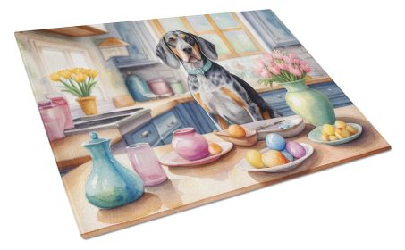 NEW Decorating Easter Bluetick Coonhound Glass Cutting Board Decorative Tempered Glass Kitchen Cutting and Serving Board Large Size Chopping Board