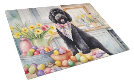 NEW Decorating Easter Portuguese Water Dog Glass Cutting Board Decorative Tempered Glass Kitchen Cutting and Serving Board Large Size Chopping Board