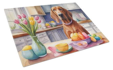 NEW Decorating Easter Redbone Coonhound Glass Cutting Board Decorative Tempered Glass Kitchen Cutting and Serving Board Large Size Chopping Board