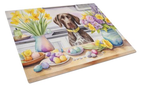 NEW Decorating Easter German Shorthaired Pointer Glass Cutting Board Decorative Tempered Glass Kitchen Cutting and Serving Board Large Size Chopping B