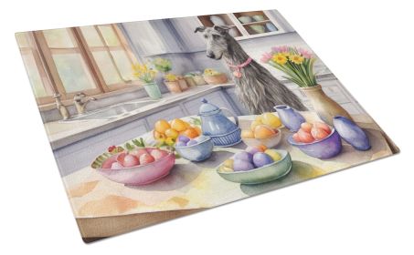 NEW Decorating Easter Scottish Deerhound Glass Cutting Board Decorative Tempered Glass Kitchen Cutting and Serving Board Large Size Chopping Board