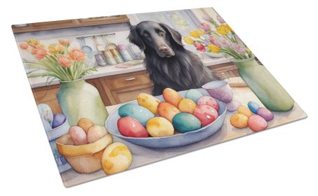 NEW Decorating Easter Flat-Coated Retriever Glass Cutting Board Decorative Tempered Glass Kitchen Cutting and Serving Board Large Size Chopping Board