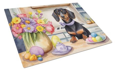 NEW Decorating Easter Dachshund Glass Cutting Board Decorative Tempered Glass Kitchen Cutting and Serving Board Large Size Chopping Board