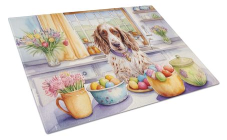 NEW Decorating Easter English Setter Glass Cutting Board Decorative Tempered Glass Kitchen Cutting and Serving Board Large Size Chopping Board