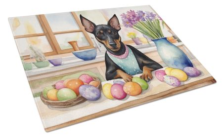 NEW Decorating Easter Manchester Terrier Glass Cutting Board Decorative Tempered Glass Kitchen Cutting and Serving Board Large Size Chopping Board