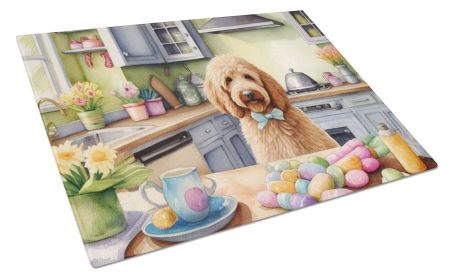 NEW Decorating Easter Goldendoodle Glass Cutting Board Decorative Tempered Glass Kitchen Cutting and Serving Board Large Size Chopping Board