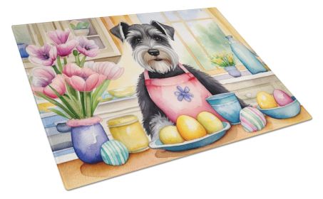 Decorating Easter Schnauzer Glass Cutting Board Decorative Tempered Glass Kitchen Cutting and Serving Board Large Size Chopping Board