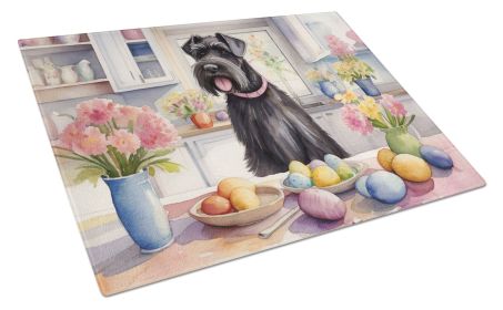 Decorating Easter Giant Schnauzer Glass Cutting Board Decorative Tempered Glass Kitchen Cutting and Serving Board Large Size Chopping Board