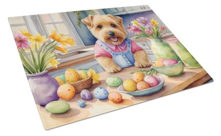 Decorating Easter Norfolk Terrier Glass Cutting Board Decorative Tempered Glass Kitchen Cutting and Serving Board Large Size Chopping Board