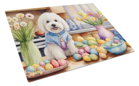 NEW Decorating Easter Coton de Tulear Glass Cutting Board Decorative Tempered Glass Kitchen Cutting and Serving Board Large Size Chopping Board