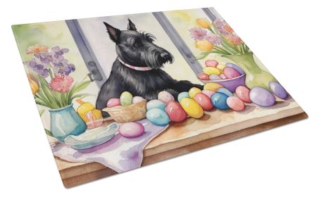 NEW Decorating Easter Scottish Terrier Glass Cutting Board Decorative Tempered Glass Kitchen Cutting and Serving Board Large Size Chopping Board