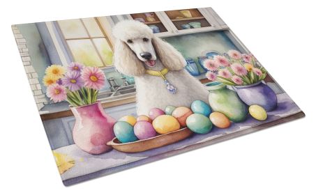 NEW Decorating Easter White Poodle Glass Cutting Board Decorative Tempered Glass Kitchen Cutting and Serving Board Large Size Chopping Board