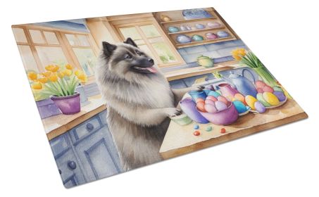 NEW Decorating Easter Keeshond Glass Cutting Board Decorative Tempered Glass Kitchen Cutting and Serving Board Large Size Chopping Board