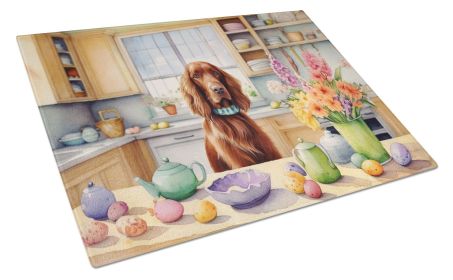 Decorating Easter Irish Setter Glass Cutting Board Decorative Tempered Glass Kitchen Cutting and Serving Board Large Size Chopping Board