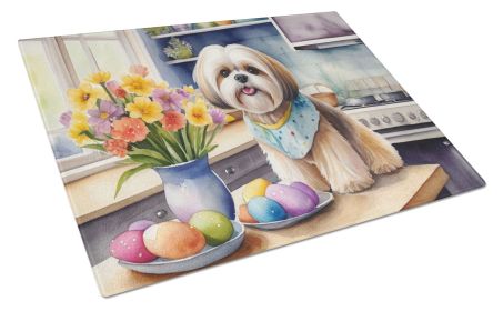 NEW Decorating Easter Lhasa Apso Glass Cutting Board Decorative Tempered Glass Kitchen Cutting and Serving Board Large Size Chopping Board