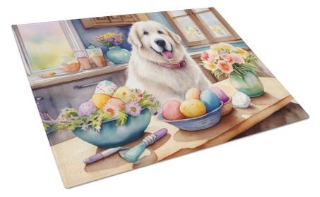 NEW Decorating Easter Great Pyrenees Glass Cutting Board Decorative Tempered Glass Kitchen Cutting and Serving Board Large Size Chopping Board