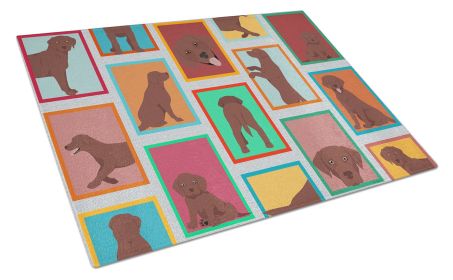 NEW Lots of Chocolate Labrador Retriever Glass Cutting Board Decorative Tempered Glass Kitchen Cutting and Serving Board Large Size Chopping Board