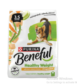 Purina Beneful Healthy Weight With Farm-Raised Chicken Natural Dog Food Dry Formula With Added Vitamins, Minerals and Nutrients, 3.5 lb Bag