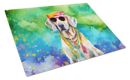 NEW Weimaraner Hippie Dawg Glass Cutting Board Decorative Tempered Glass Kitchen Cutting and Serving Board Large Size Chopping Board (Default: Default)
