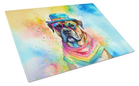 NEW Cane Corso Hippie Dawg Glass Cutting Board Decorative Tempered Glass Kitchen Cutting and Serving Board Large Size Chopping Board (Default: Default)