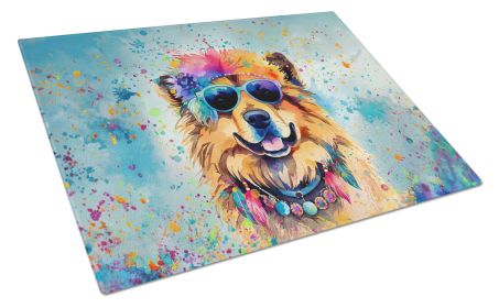 NEW Chow Chow Hippie Dawg Glass Cutting Board Decorative Tempered Glass Kitchen Cutting and Serving Board Large Size Chopping Board (Default: Default)