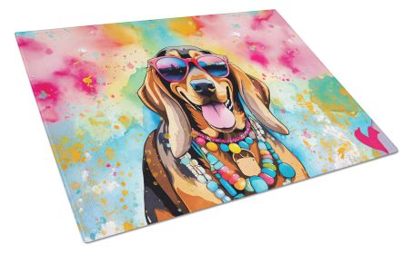 NEW Doberman Pinscher Hippie Dawg Glass Cutting Board Decorative Tempered Glass Kitchen Cutting and Serving Board Large Size Chopping Board (Default: Default)