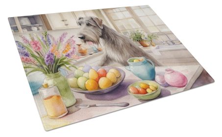 NEW Decorating Easter Irish Wolfhound Glass Cutting Board Decorative Tempered Glass Kitchen Cutting and Serving Board Large Size Chopping Board (Default: Default)
