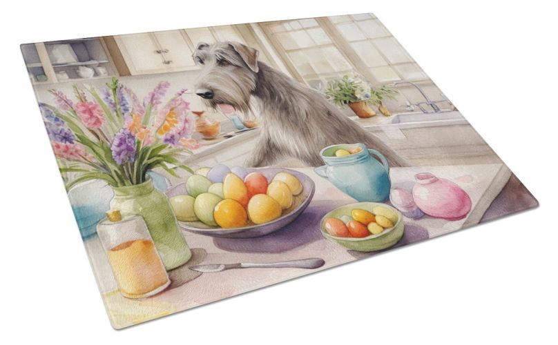 NEW Decorating Easter Irish Wolfhound Glass Cutting Board Decorative Tempered Glass Kitchen Cutting and Serving Board Large Size Chopping Board