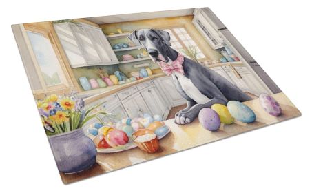 NEW Decorating Easter Great Dane Glass Cutting Board Decorative Tempered Glass Kitchen Cutting and Serving Board Large Size Chopping Board (Default: Default)